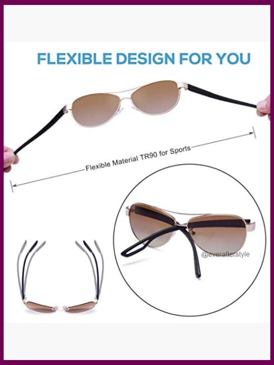 Polarized Sunglasses Metal Frame UV Protection Driving Glasses